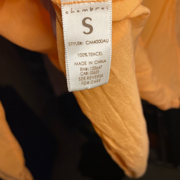 Chambrai Orange Vin. 90s/retro Button up ! - Picture 4 of 4